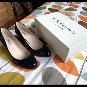 Navy Blue high heel pumps LK Bennett London